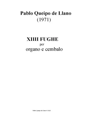 14 Fughe per organo e cembalo