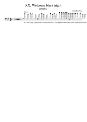 XX. Welcome black night