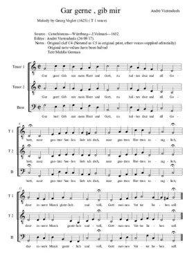 Gar gerne gib mir mein Herz und Gott