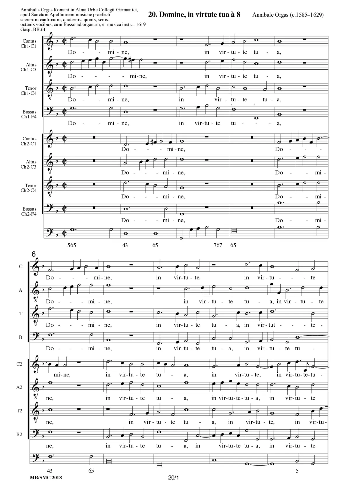 Domine, in virtute tua - Page 1
