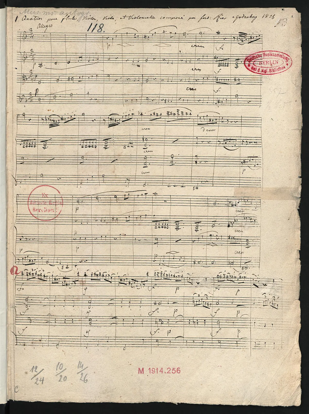 3 Flute Quartets - Page 1