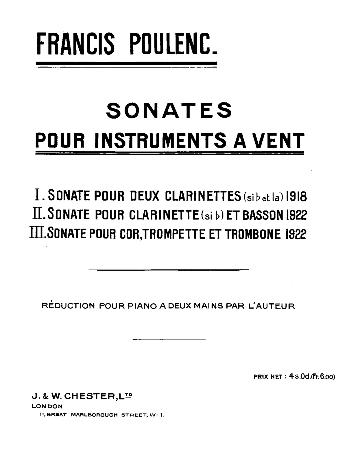 Sonata for Two Clarinets - Page 1