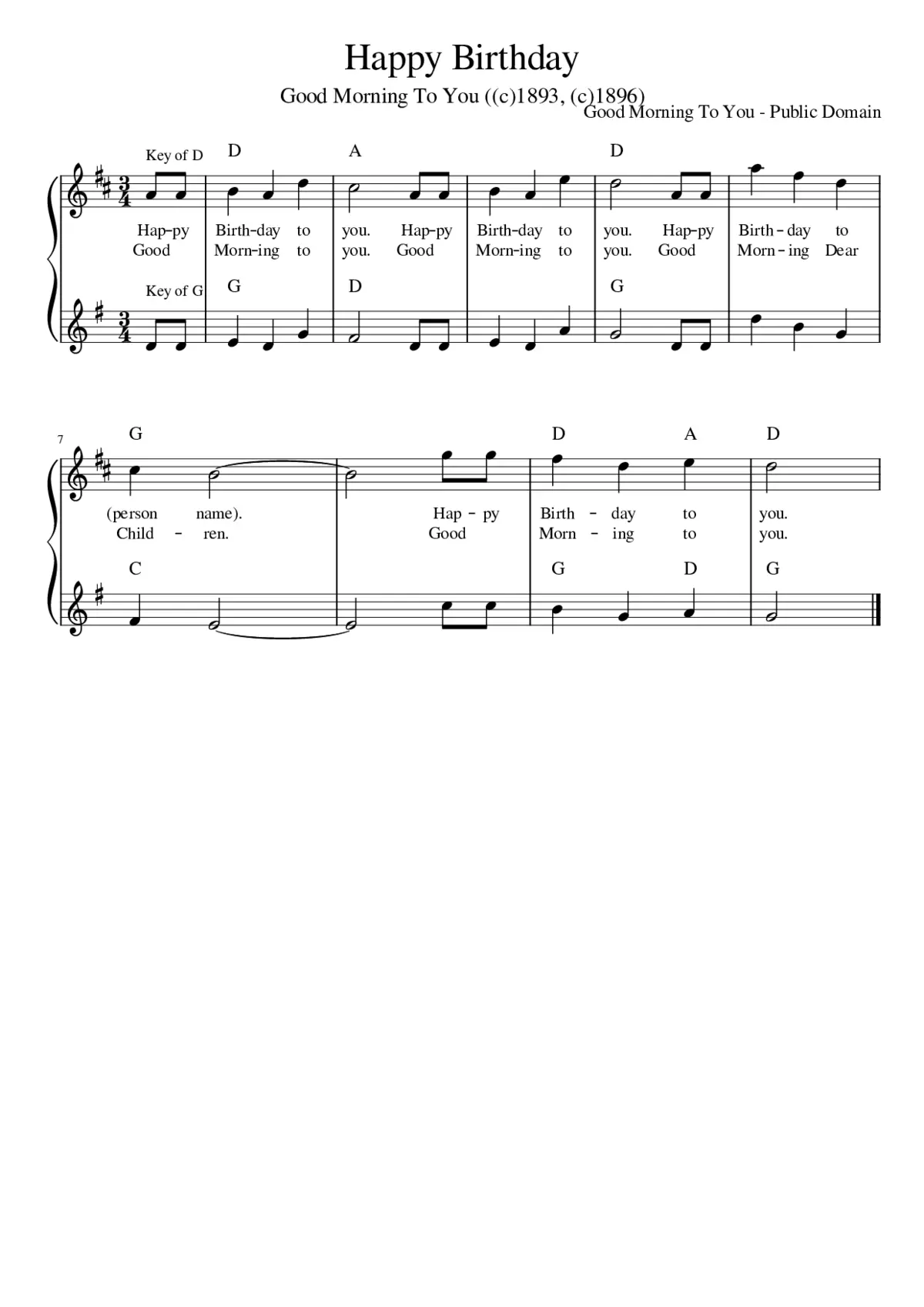 Happy Birthday to You - Page 1