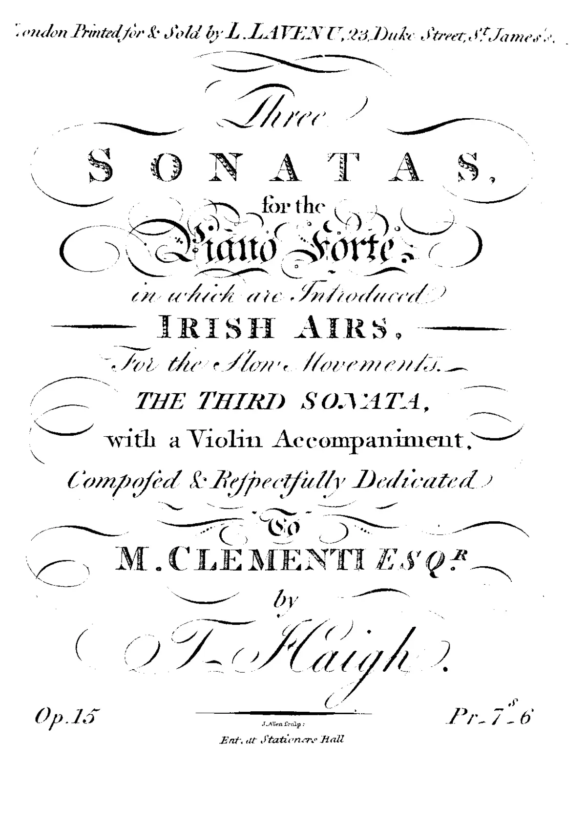 3 Piano Sonatas - Page 1