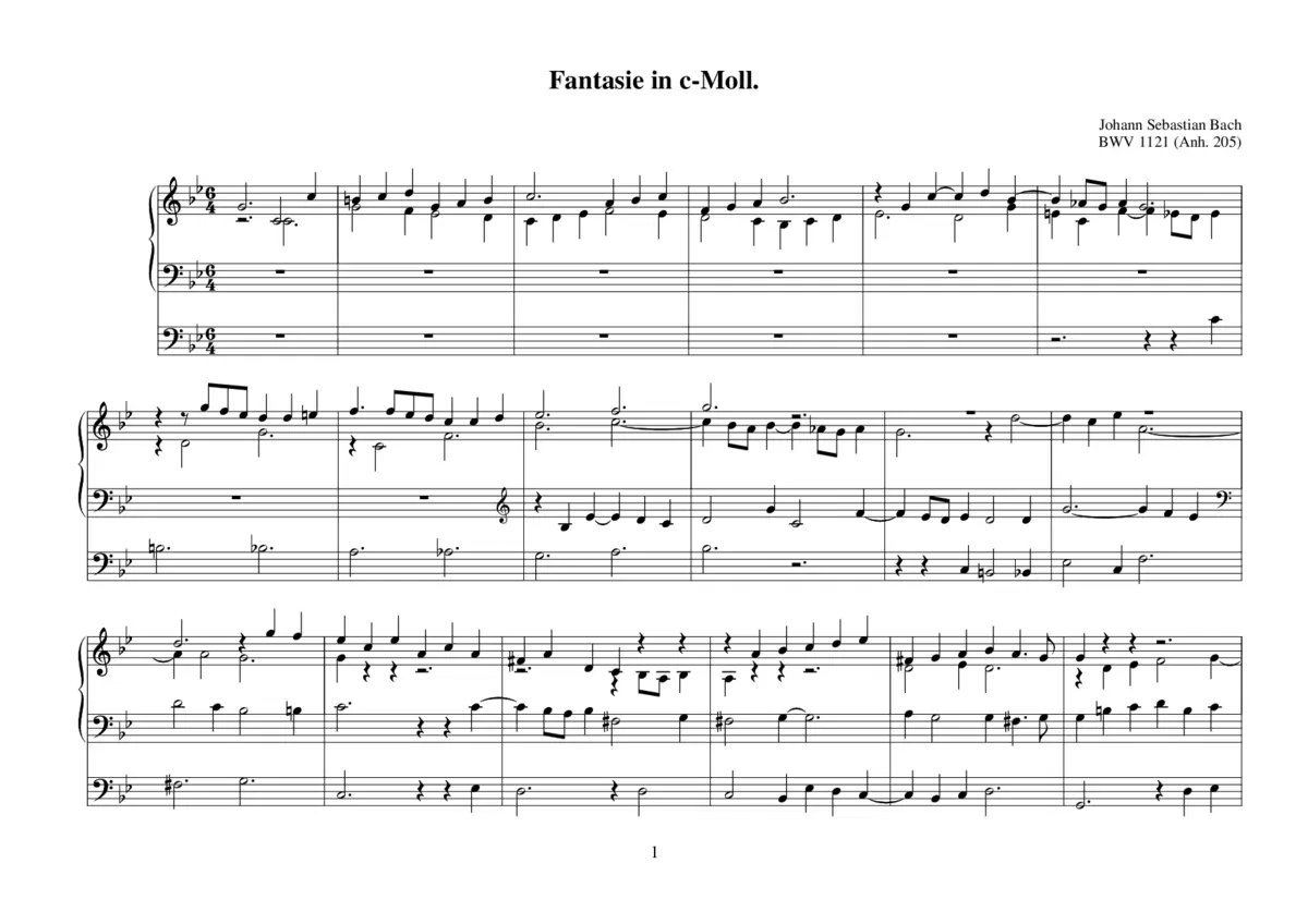 Fantasia in C minor - Page 1