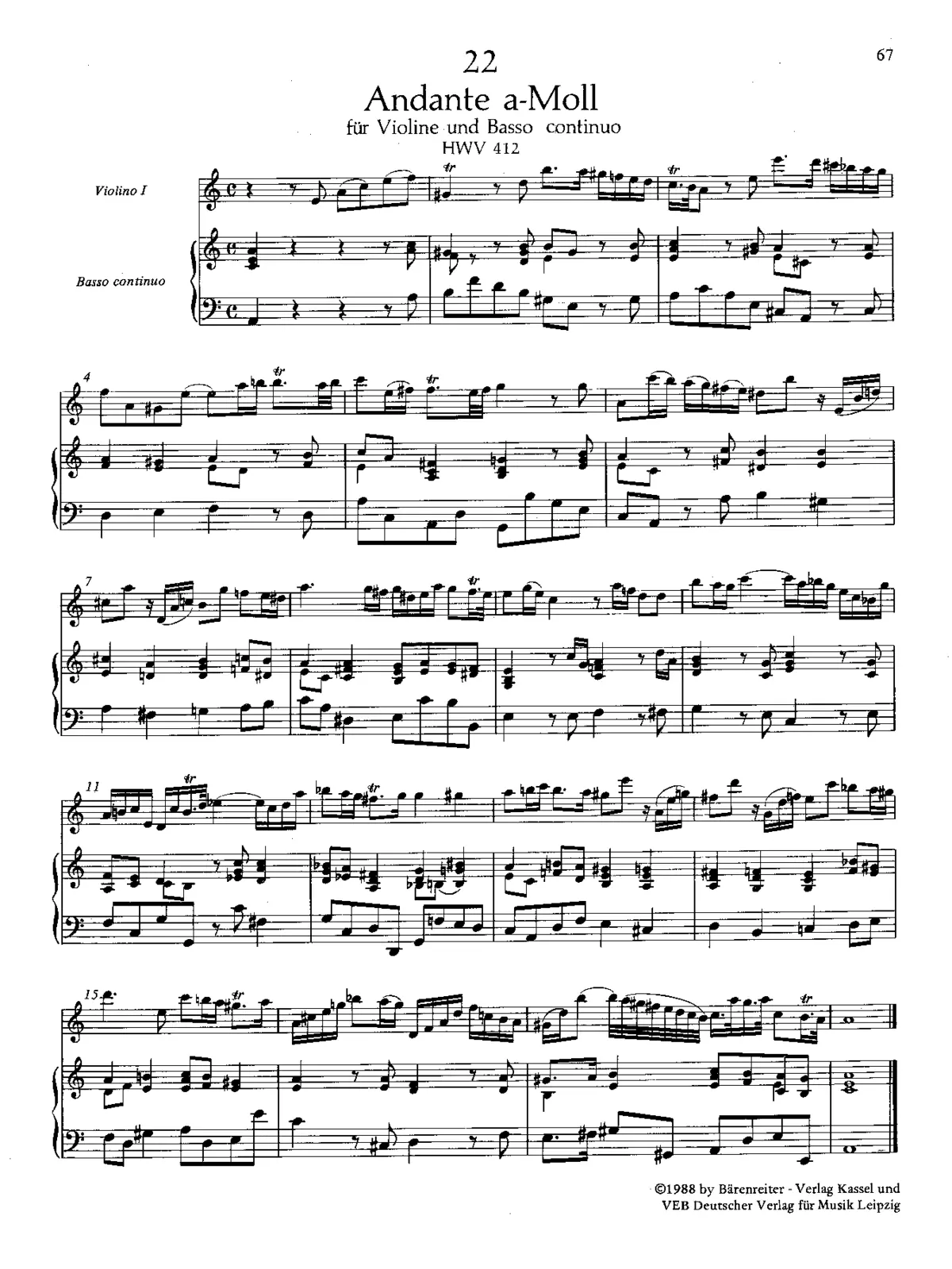 Andante in A minor - Page 1