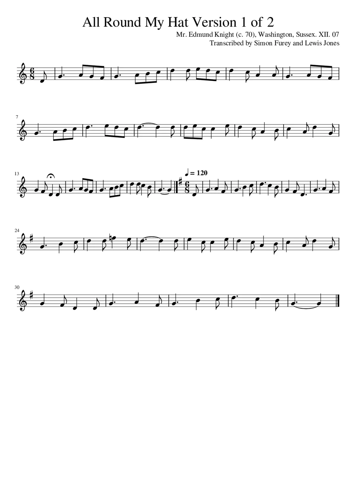 All Round My Hat - Page 1