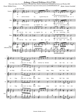 Asleep Choral Edition