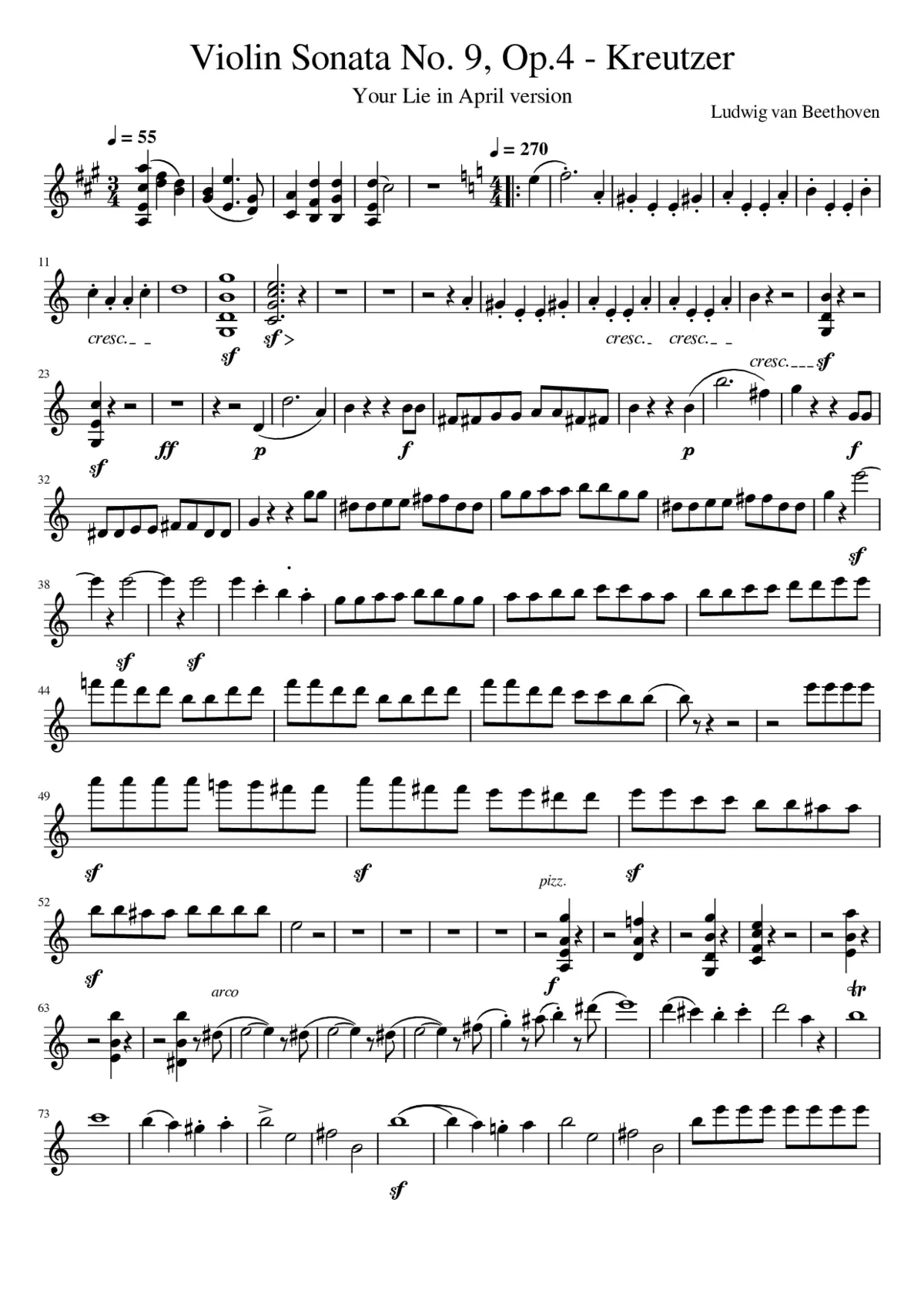Violin Sonata No.9 Op.47 - Page 1