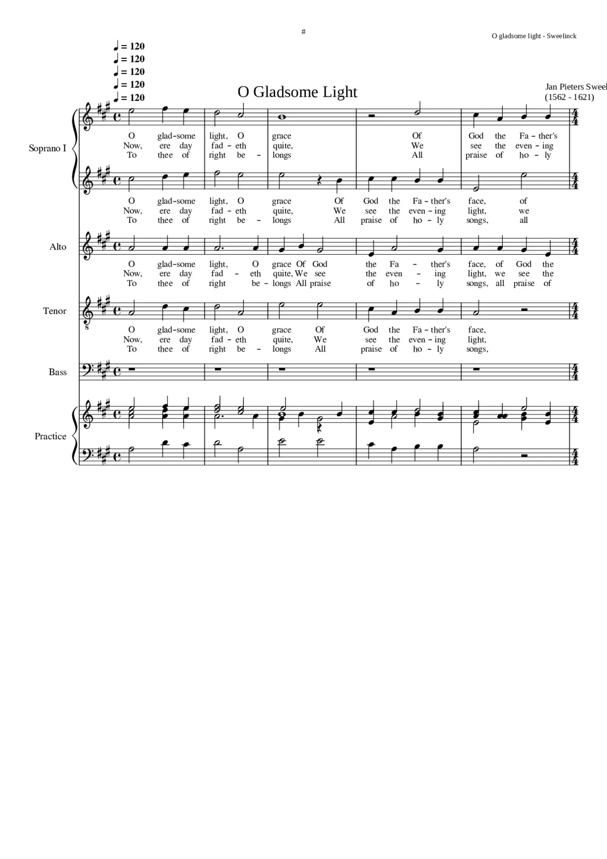 O gladsome light - Page 1