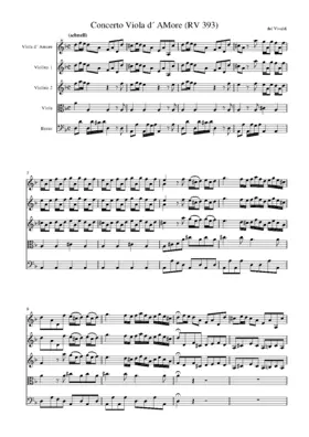 Concerto for Viola d'Amore in D minor