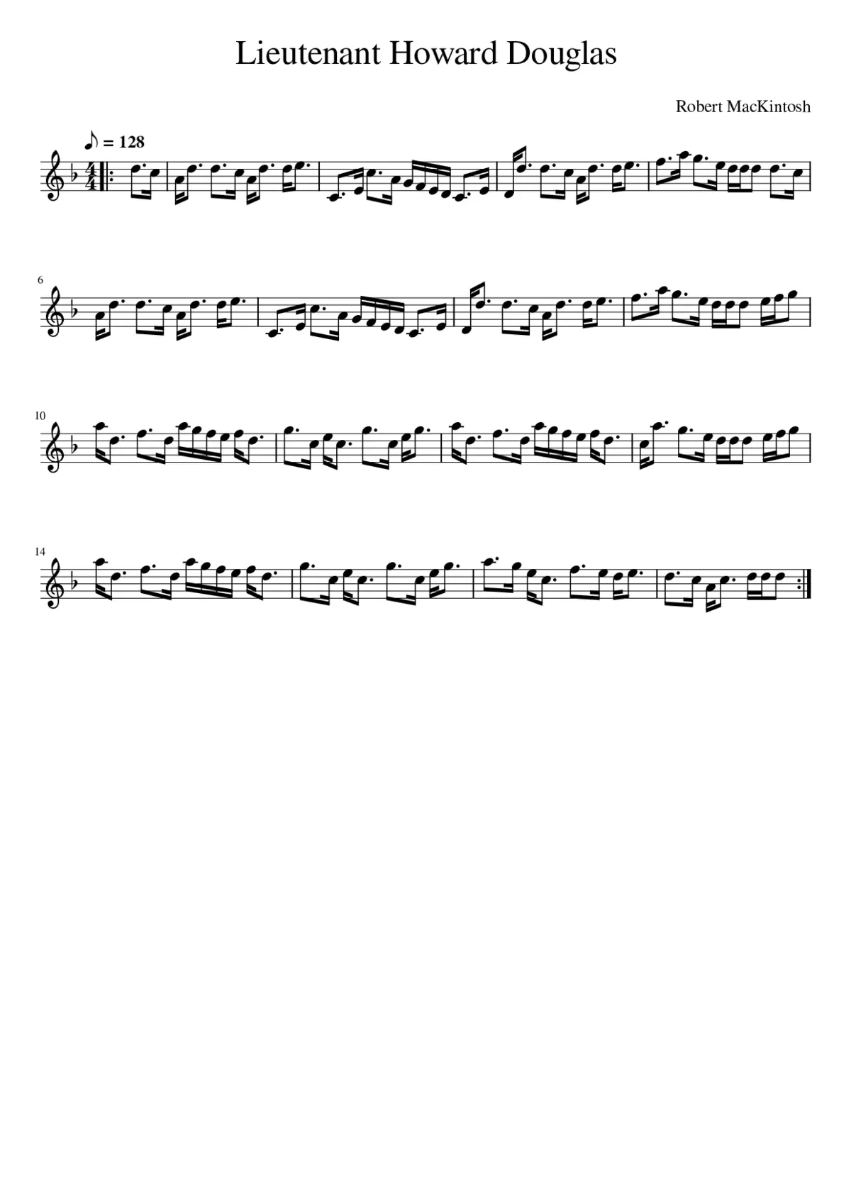 Lieutenant Howard Douglas - Page 1