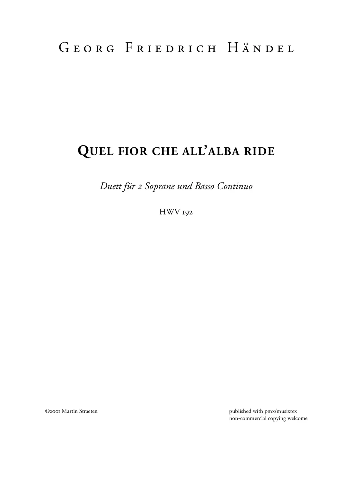 Quel fior che all'alba ride - Page 1