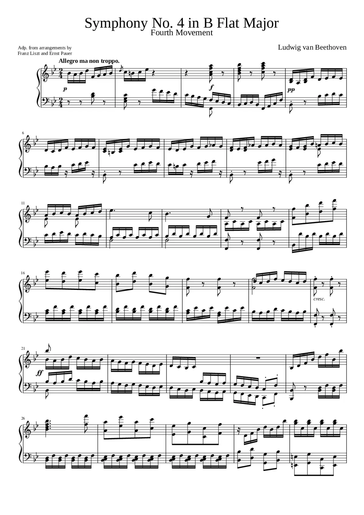 Symphony No.4 Op.60 - Page 1