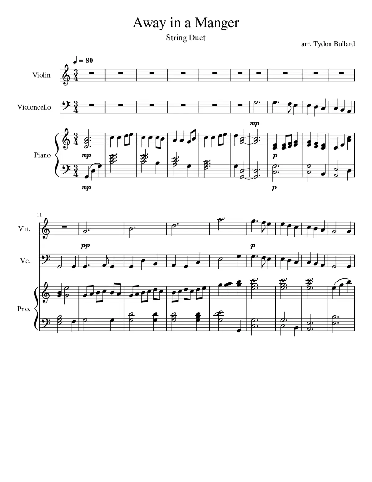 Away in a Manger - Page 1