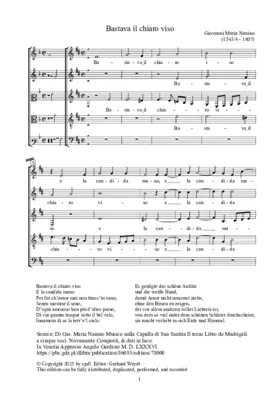 Bastava il chiaro viso