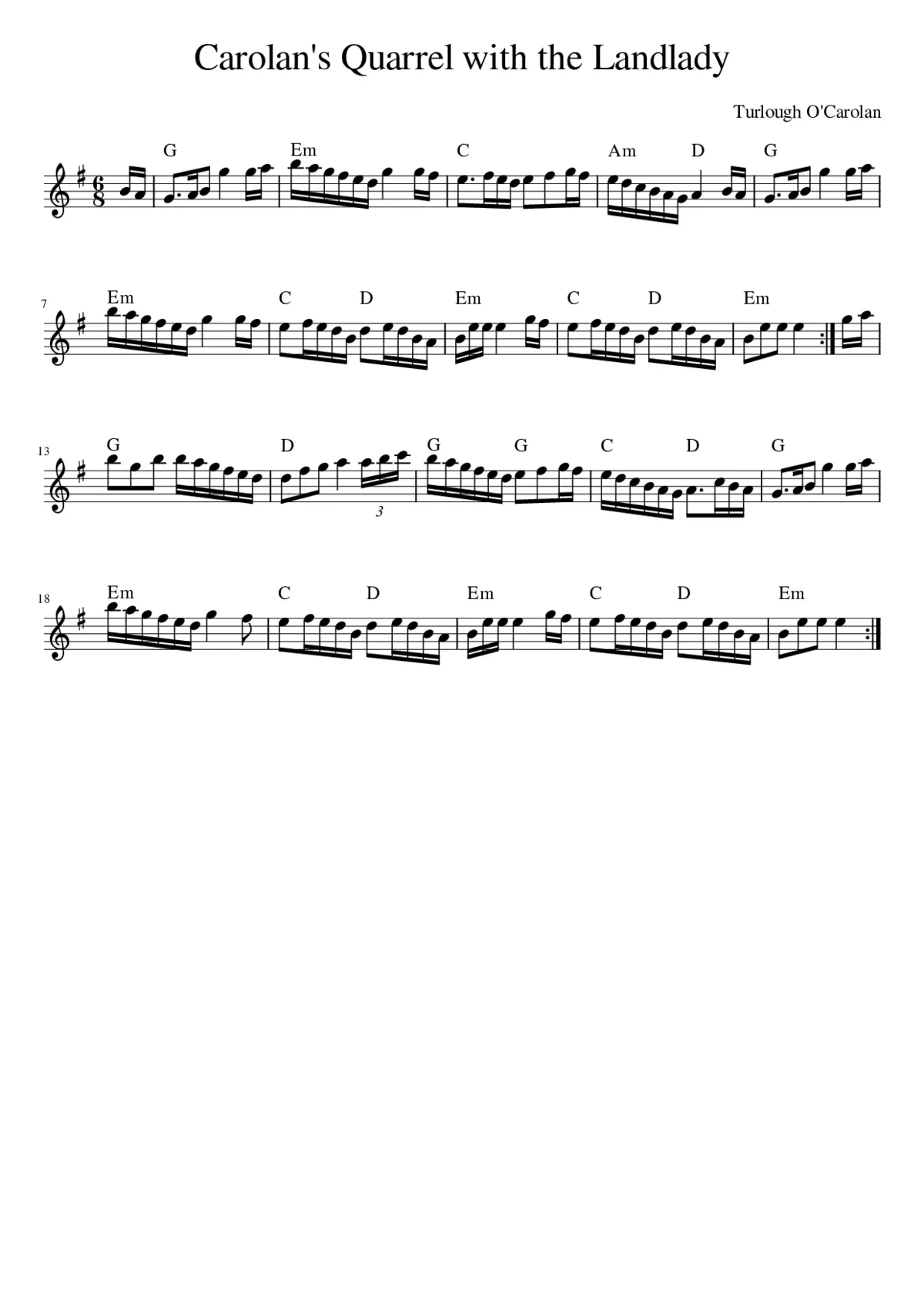 Carolan's Quarrel With The Landlady - Page 1