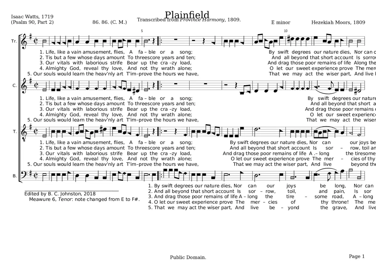 Plainfield - Hezekiah Moors - Page 1