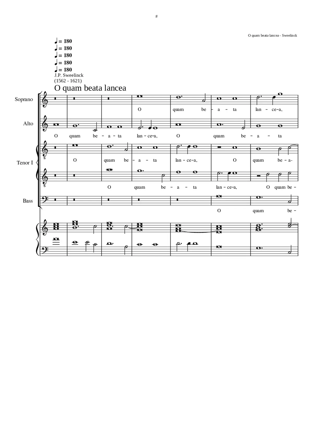 O quam beata lancea - Page 1