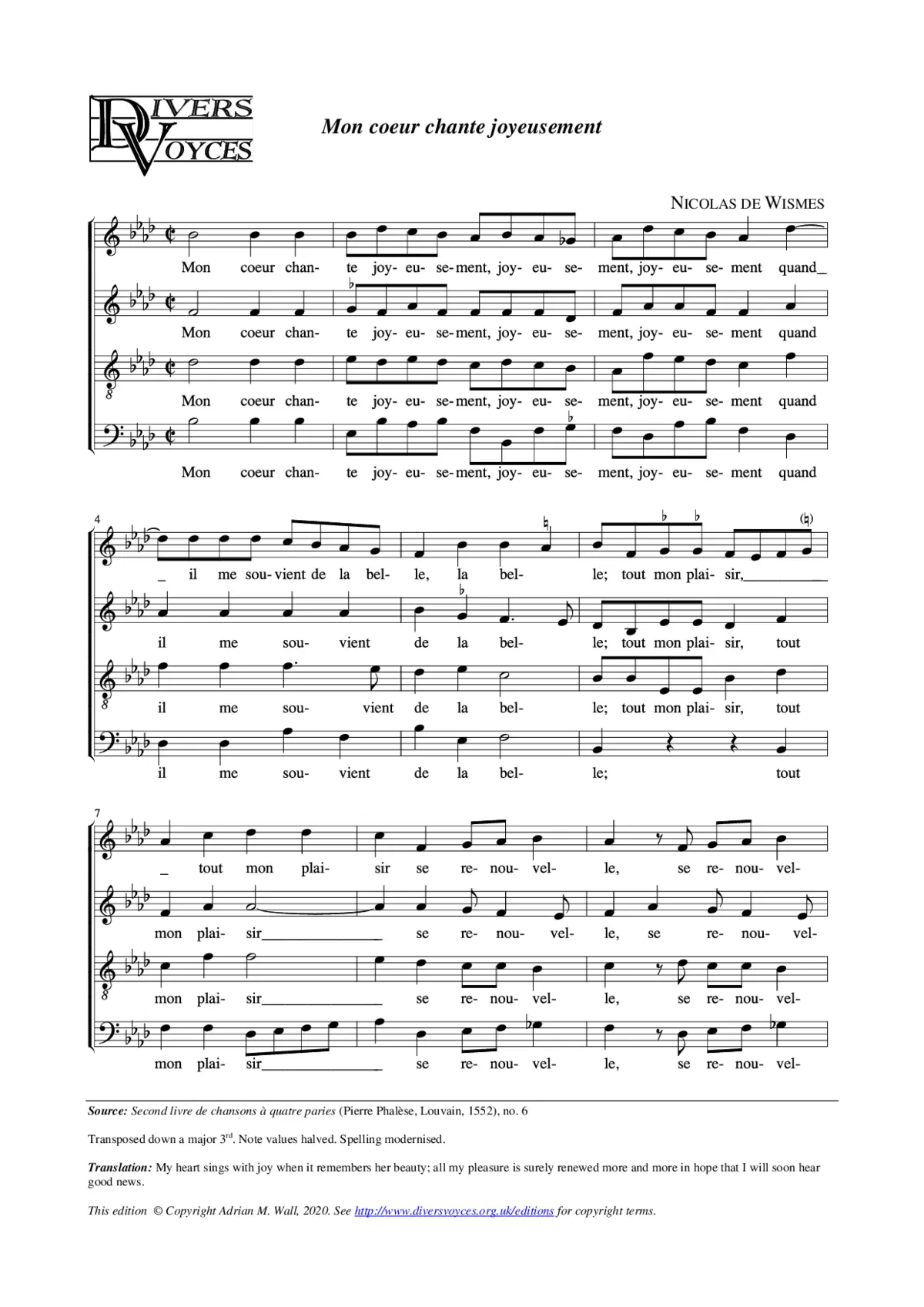 Mon coeur chante joyeusement - Page 1