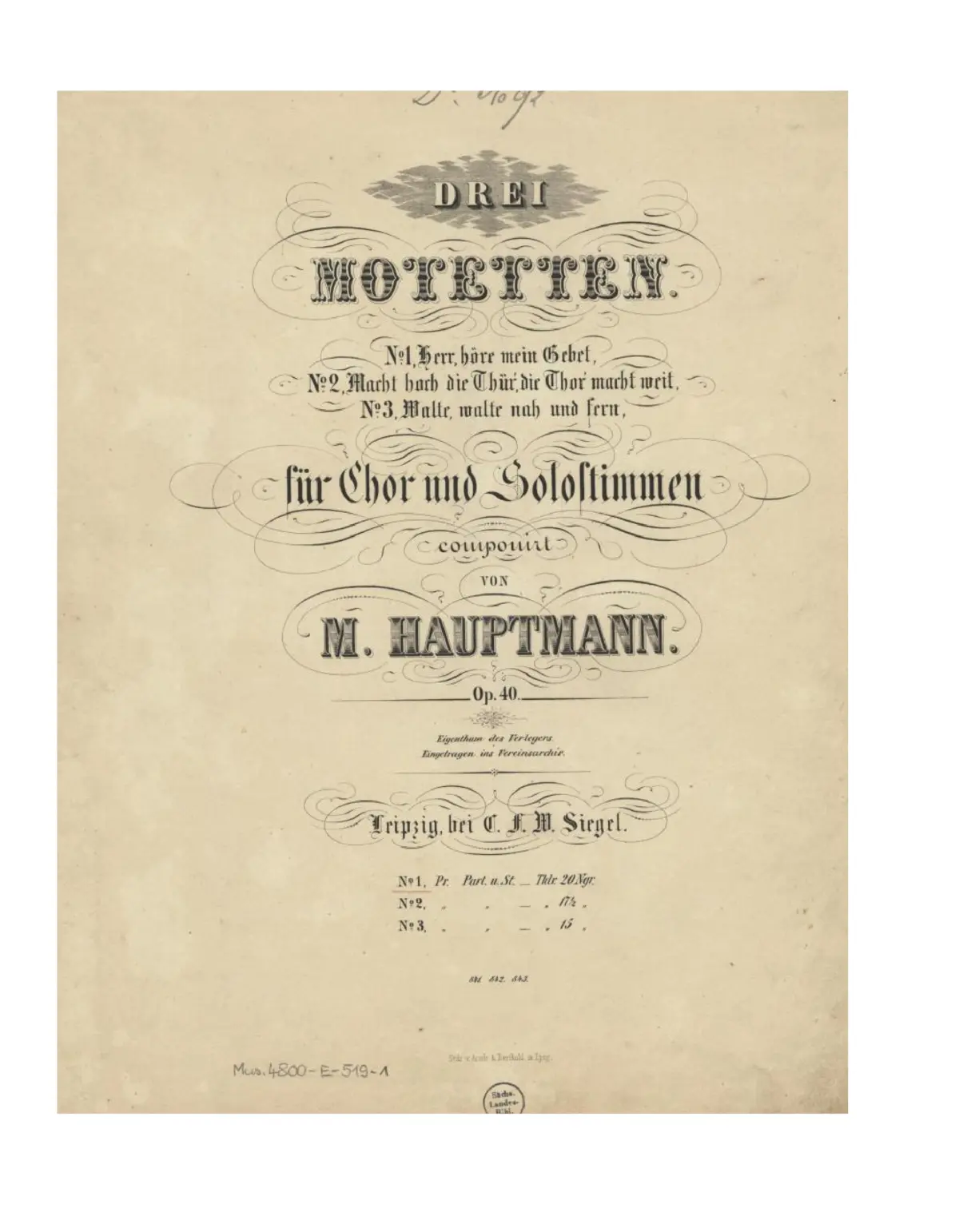 3 Motetten - Page 1
