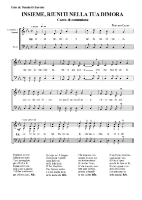 Insieme, riuniti nella tua dimora