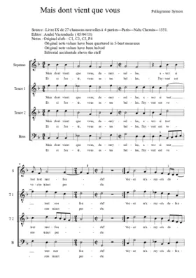 Mais dont vient que vous