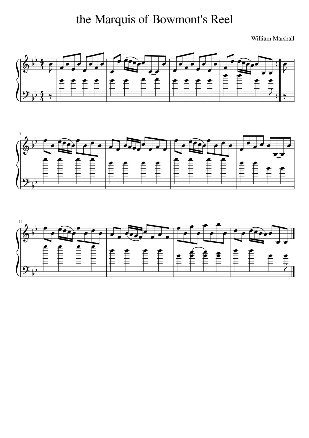 The Marquis of Bowmont's Reel - Page 1