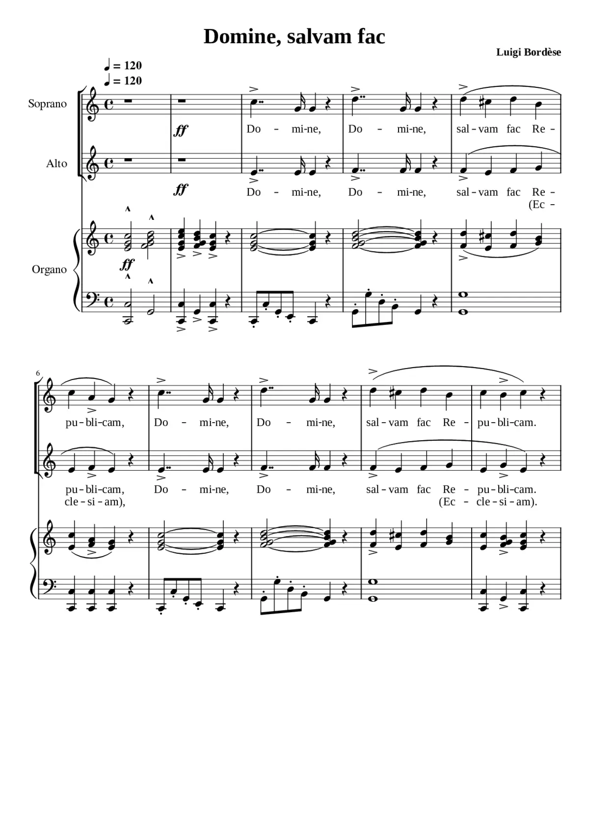 Domine salvam fac - Page 1