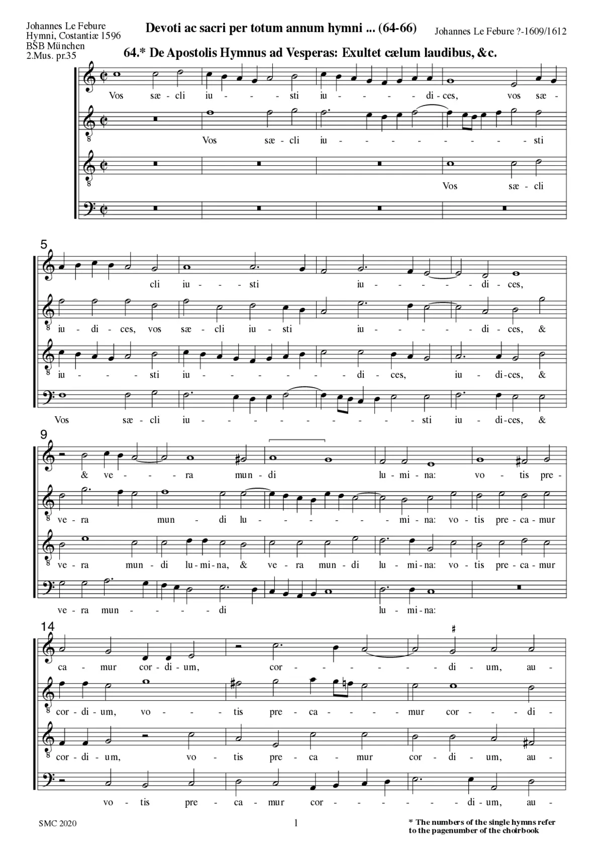 Exultet coelum - Page 1