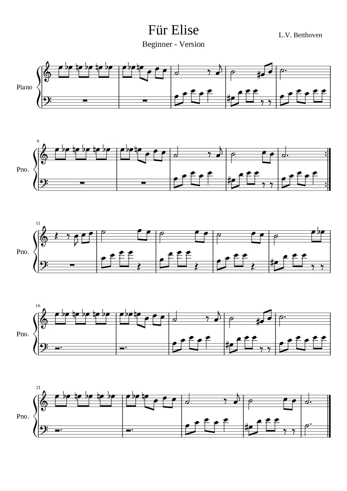 Für Elise WoO 59 - Page 1
