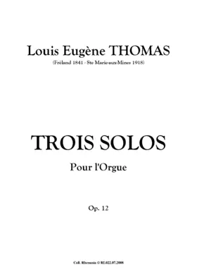 3 Solos Pour l'Orgue