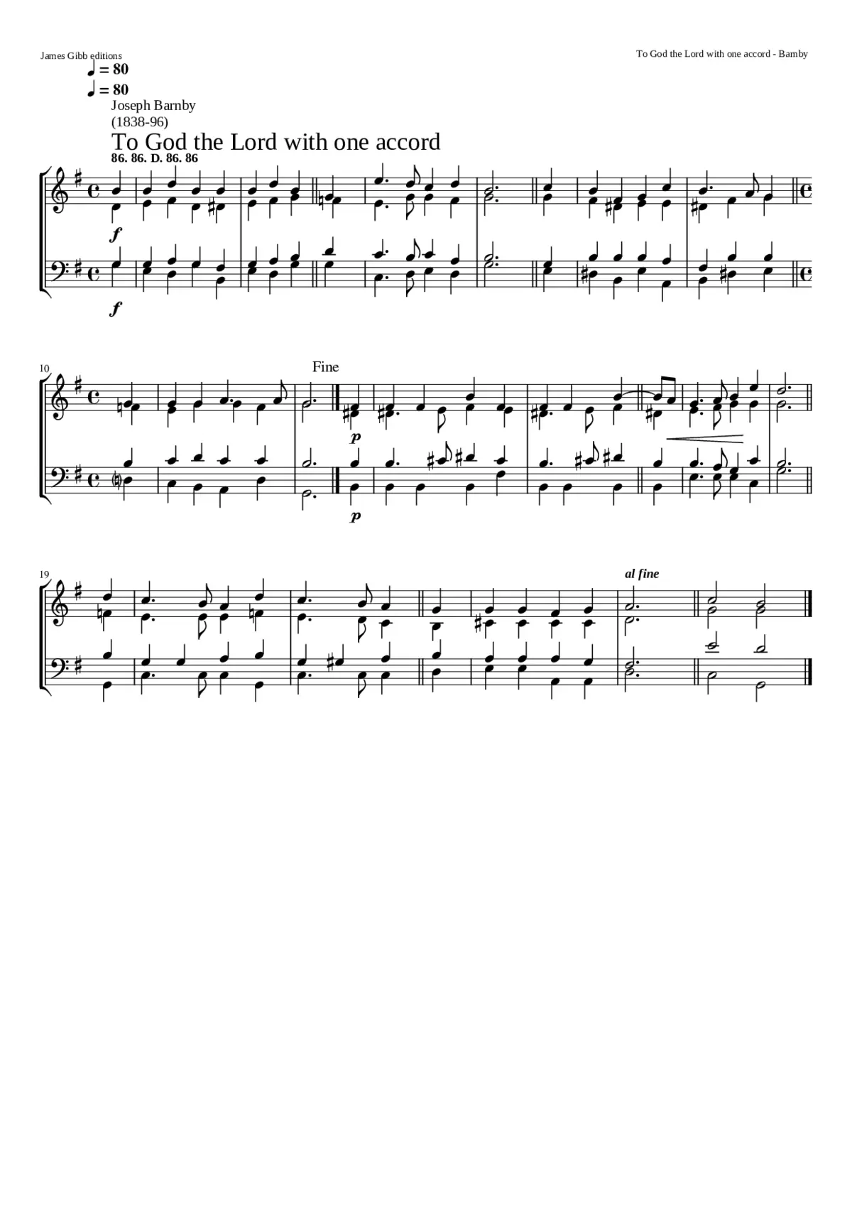 To God the Lord with one accord - Page 1