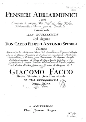 12 Concerti, 'Pensieri Adriarmonici', Op.1