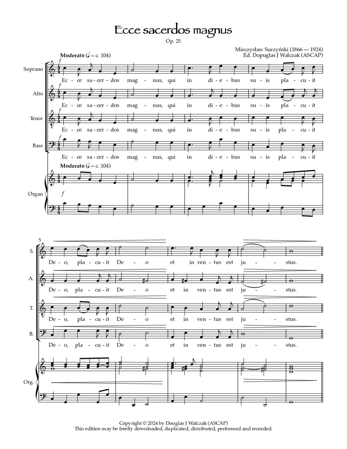 Ecce sacerdos magnus Op 25 - Page 1