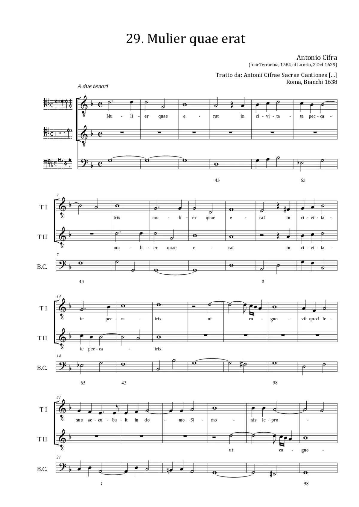 Mulier quae erat - Page 1