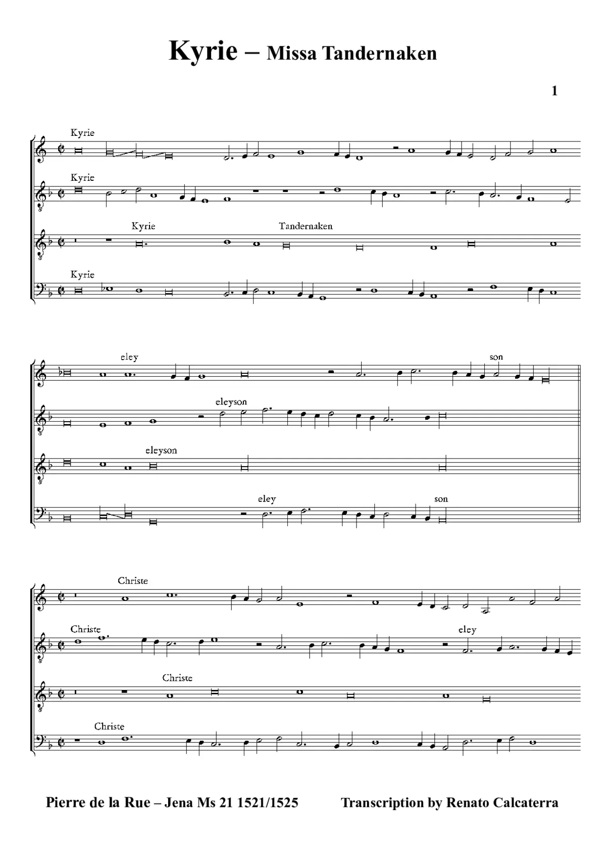 Missa Tandernaken - Page 1