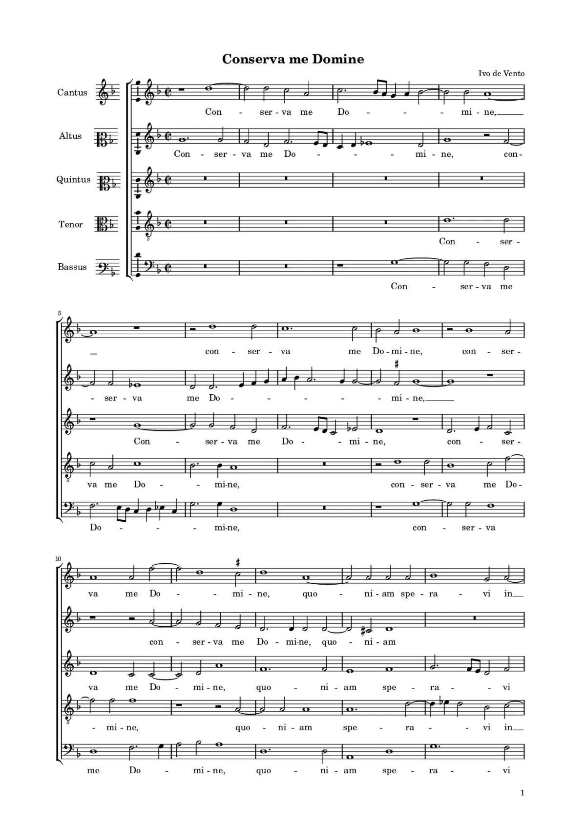 Conserva me Domine - Page 1