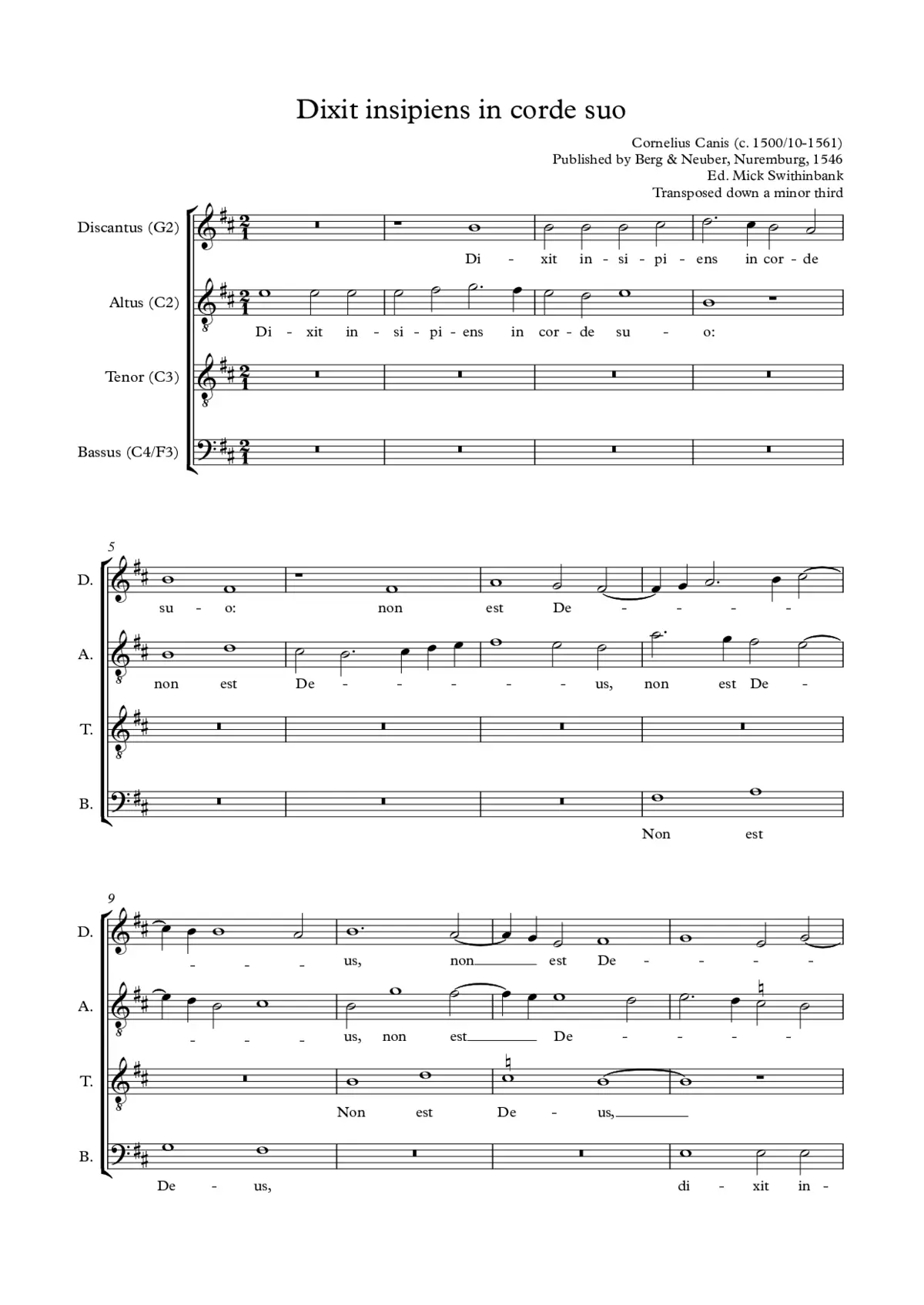 Dixit insipiens in corde suo - Page 1