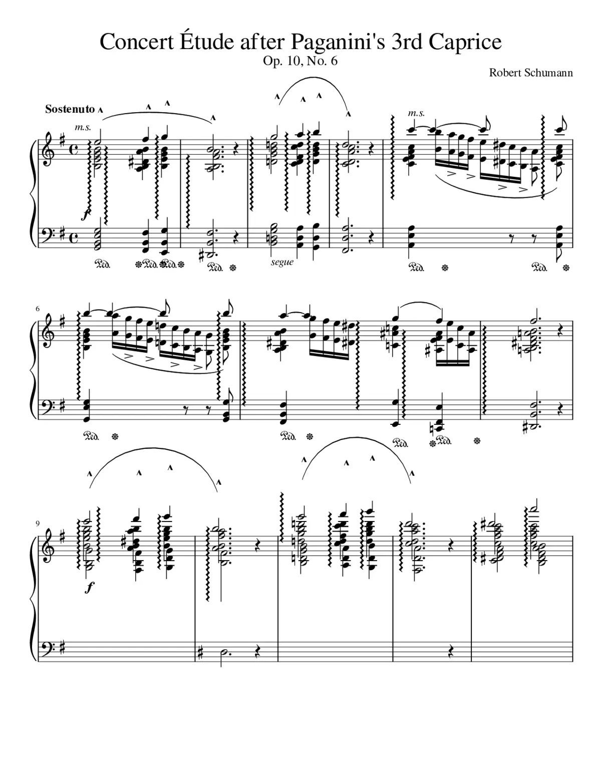 6 Concert Etudes after Paganini Caprices Op.10 - Page 1