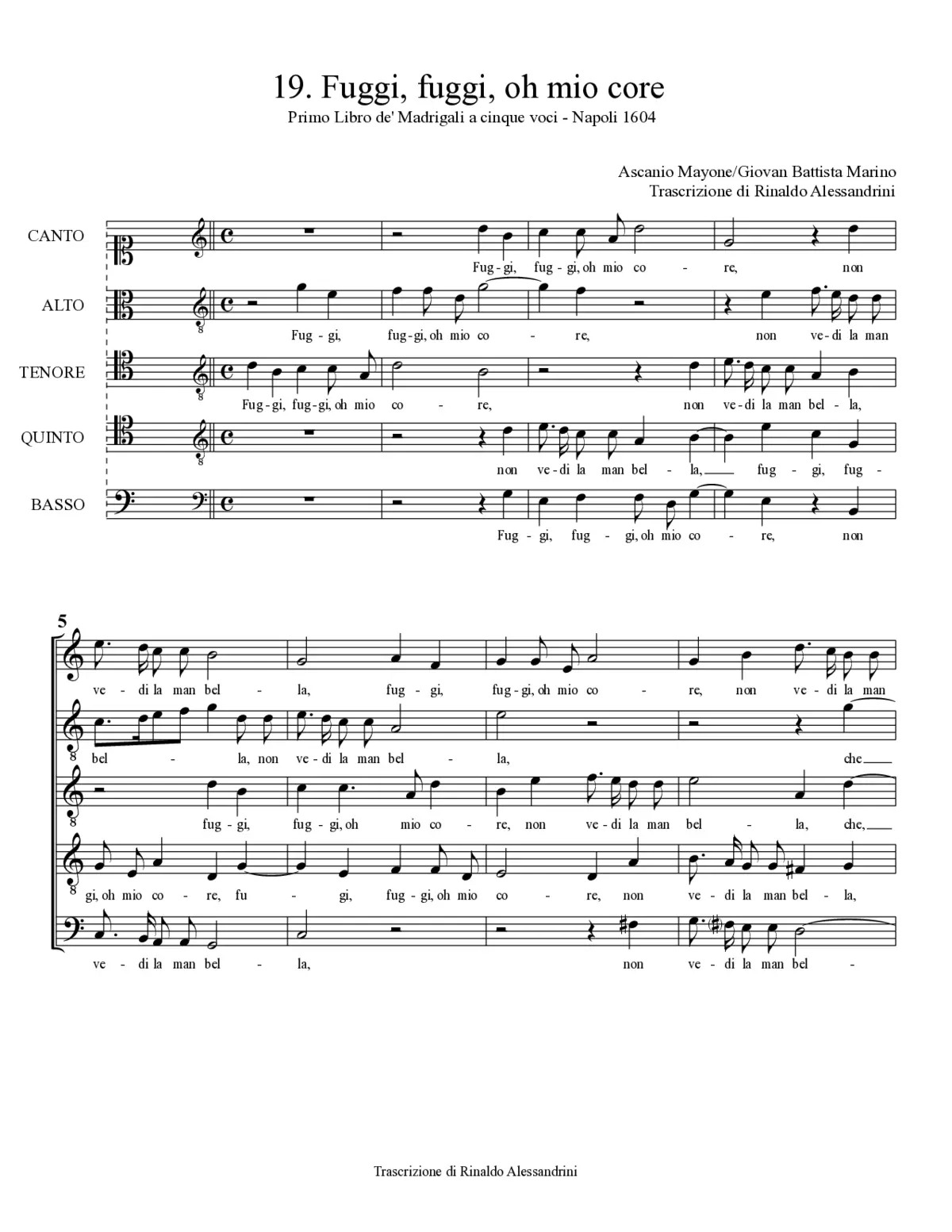 Fuggi, fuggi, oh mio core - Page 1
