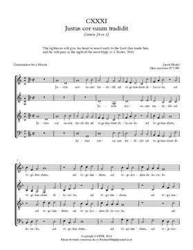 Justus cor suum tradidit