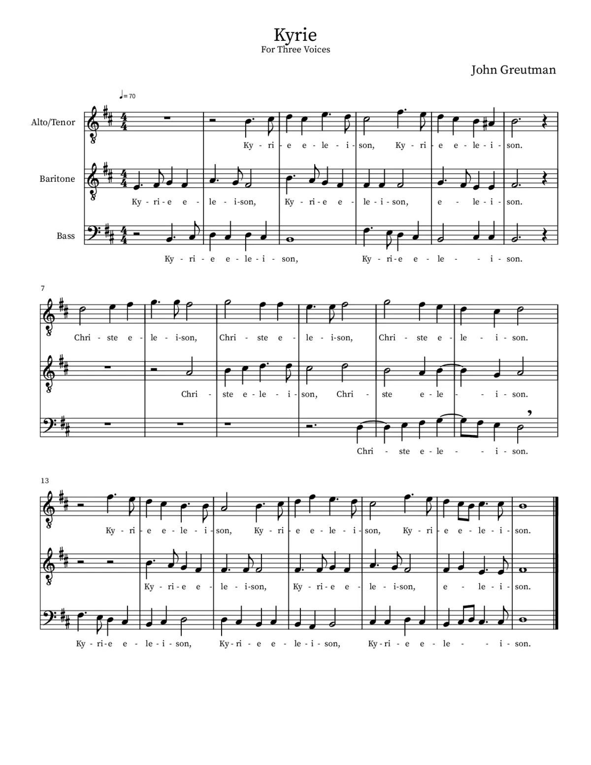 Kyrie - TTB - Page 1