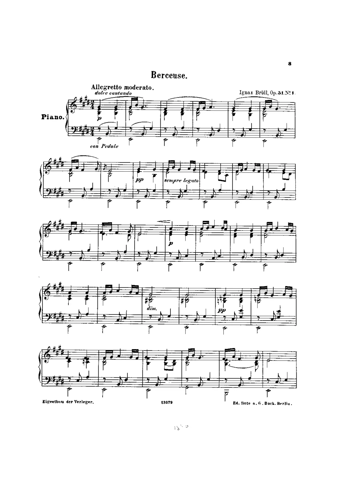 3 Piano Pieces - Page 1