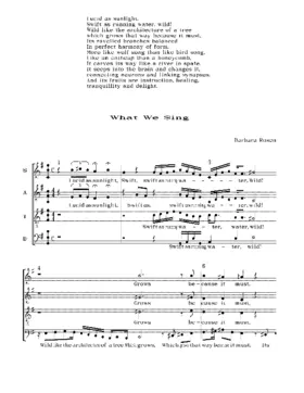 What We Sing