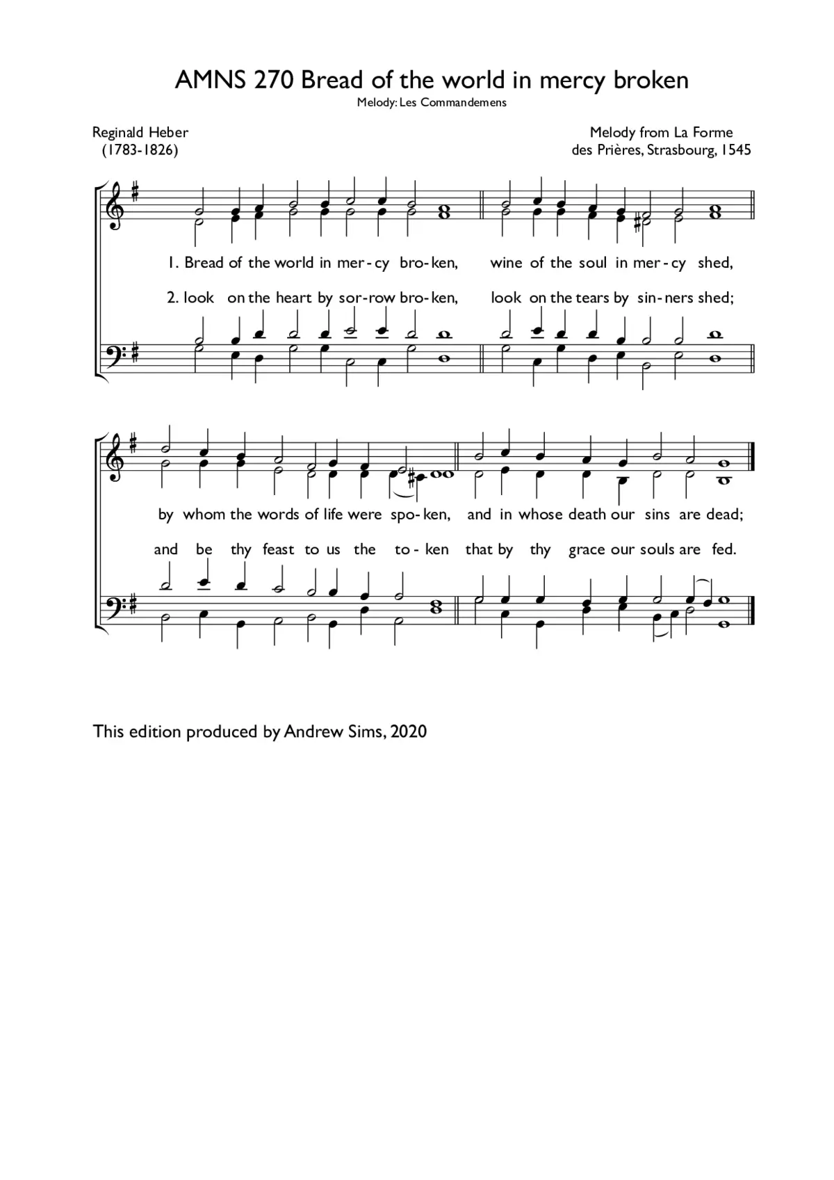 Bread of the world in mercy broken - Page 1