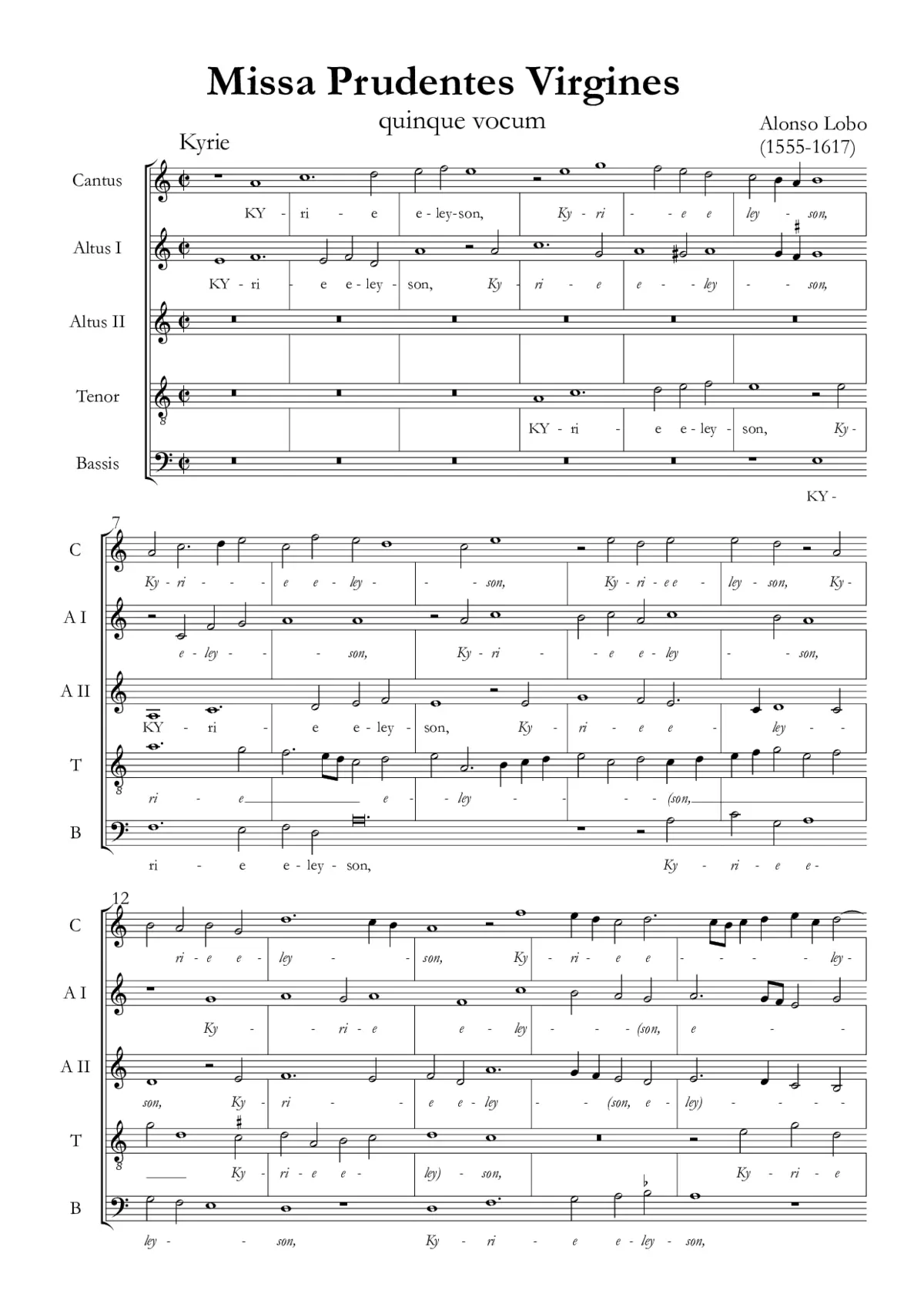 Missa Prudentes Virgines - Page 1