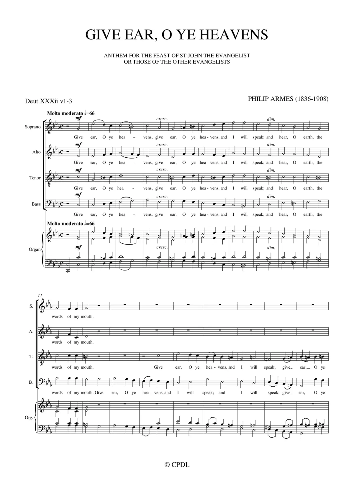 Give ear, O ye heavens - Page 1