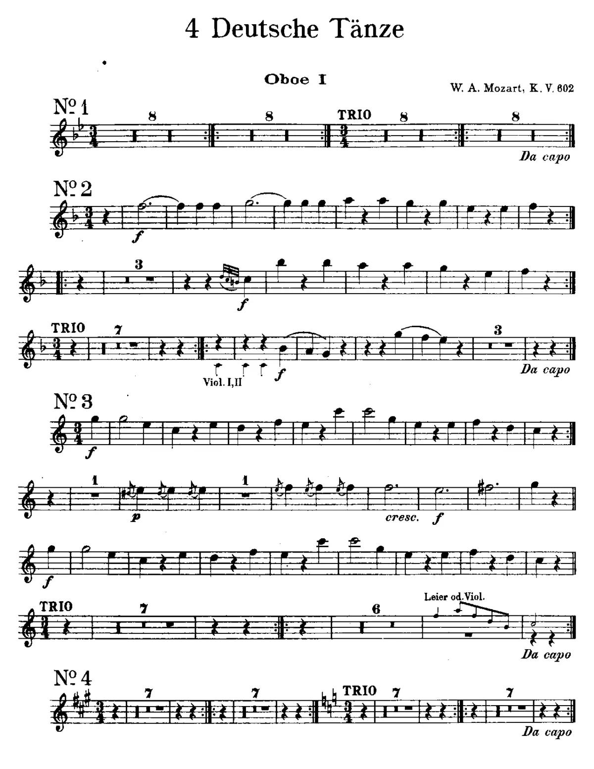 4 German Dances - Page 1