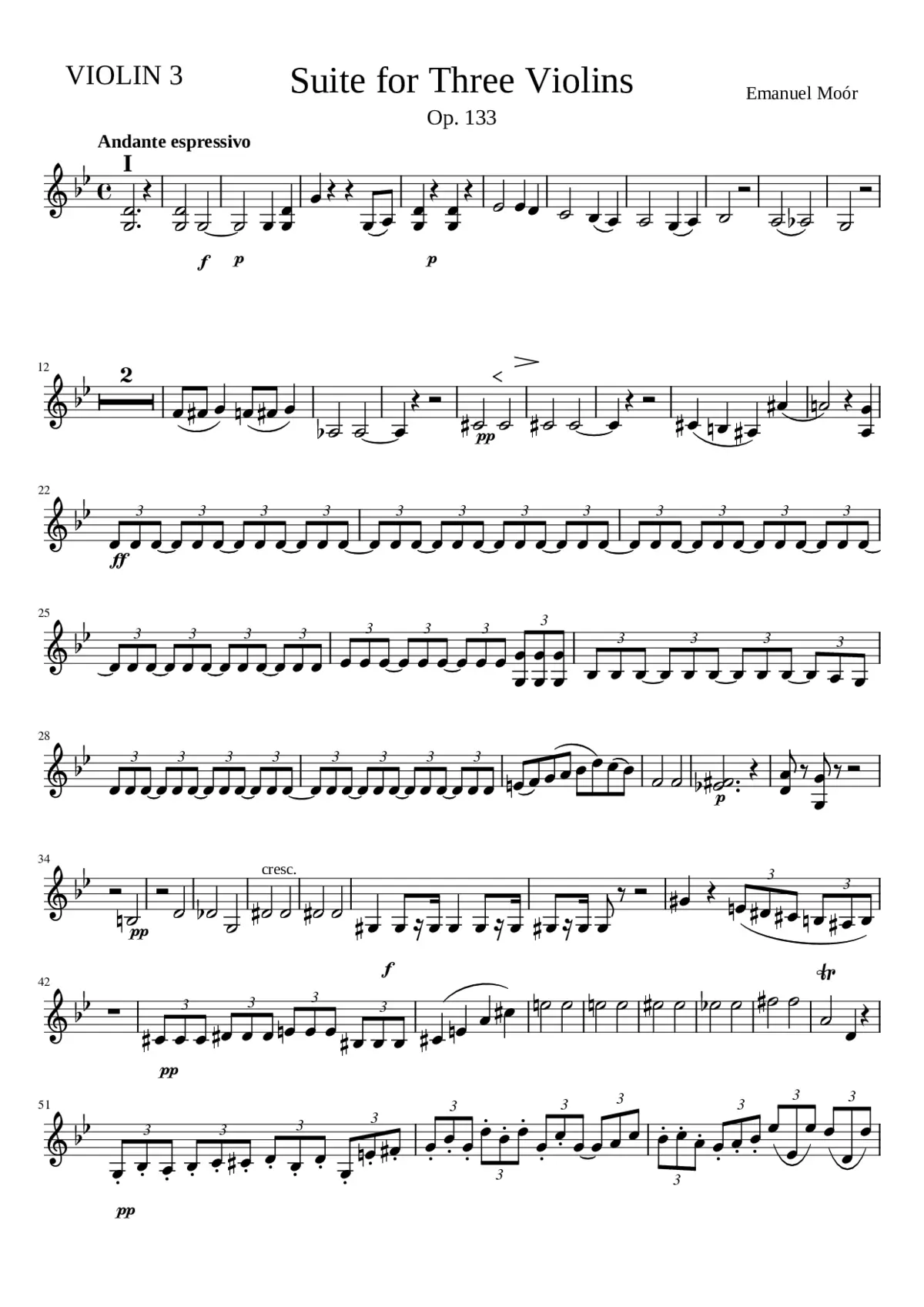 Suite for 3 Violins Op.133 - Page 1